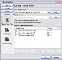 Querying and parsing of tcp data